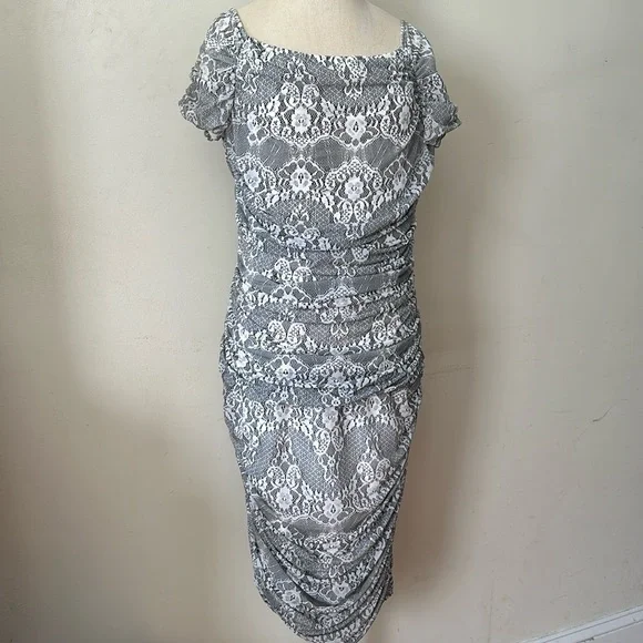 Joseph Ribkoff | Dresses | Joseph Ribkoff Lace Print Ruched Dress | Poshmark Joseph Ribkoff | Dresses | Joseph Ribkoff Lace Print Ruched Dress | Poshmark